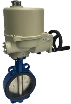Затвор дисковый поворотный ABRA Ду500 Ру16 BUV-VF826D, межфланцевый, корпус - чугун, диск - чугун, с электроприводом, EPDM в Новосибирске