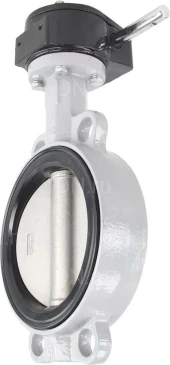 Затвор дисковый поворотный ABRA Ду65 Ру16 BUV-VF863D, межфланцевый, корпус - чугун, диск - нержавеющая сталь, редуктор, NBR в Новосибирске