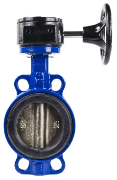 Затвор дисковый поворотный ABRA Ду400 Ру16 BUV-VF826D, межфланцевый, корпус - чугун, диск - чугун, редуктор, EPDM в Новосибирске
